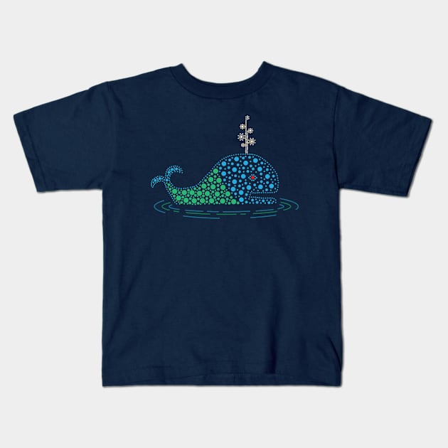 Water Pageant Whale Kids T-Shirt by Kevin Hedet